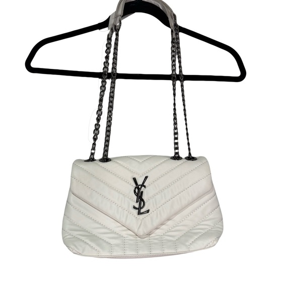 Yves Saint Laurent Handbags - Yves Saint Laurent Loulou White Quilted Shoulder Bag
